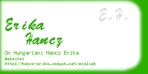 erika hancz business card